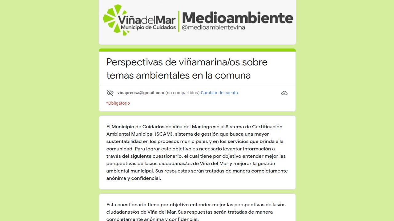 CERTIFICACIÓN AMBIENTAL MUNICIPAL EN VIÑA DEL MAR: SE INICIA ETAPA DE PARTICIPACIÓN CIUDADANA
