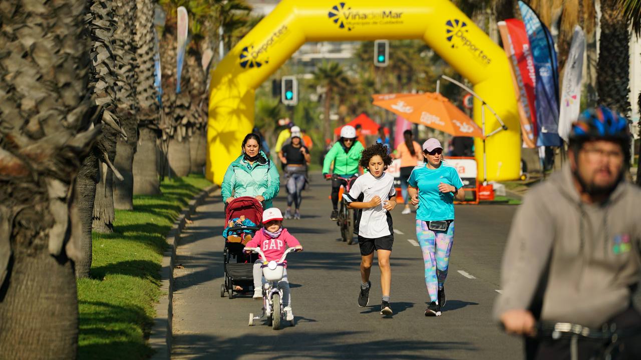 Ciclorecreovía se estrenó en Viña del Mar con más de 3 mil asistentes